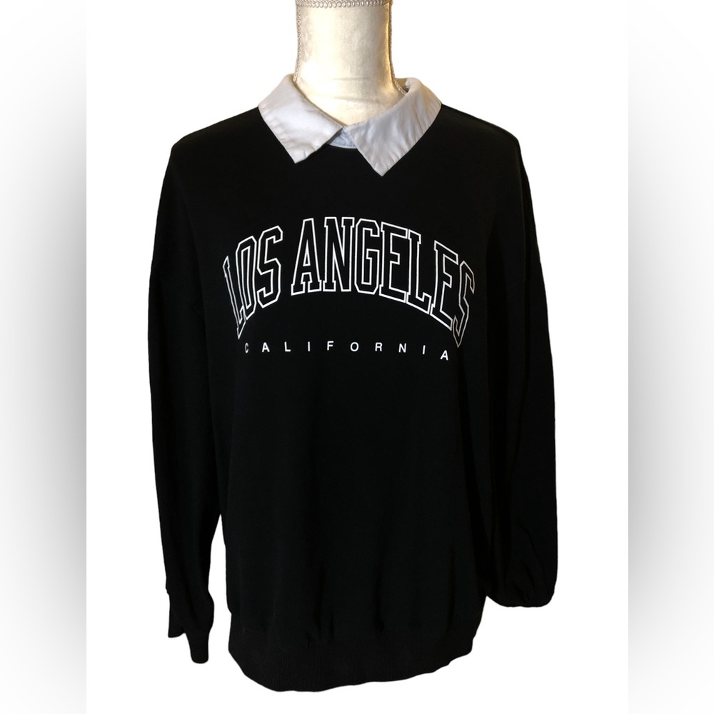 Shein Black Los Angeles Sweater XL